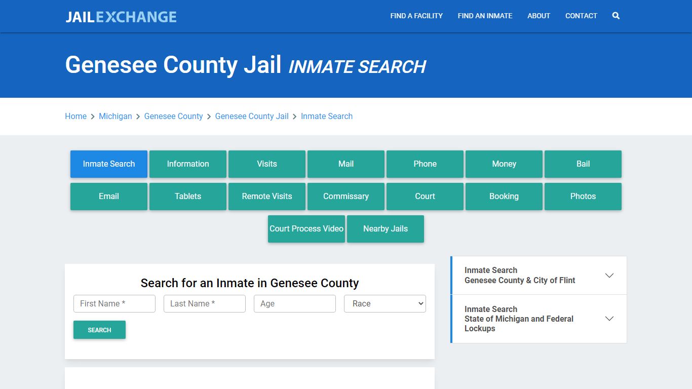 Genesee County Jail, MI Inmate Search: Roster & Mugshots