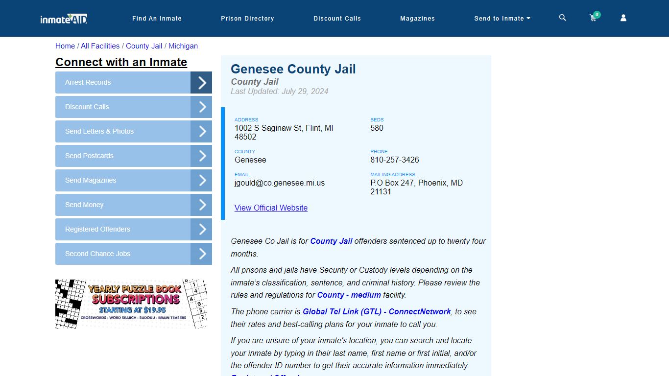 Genesee County Jail - Inmate Locator